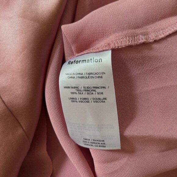BNWT Reformation Joana Silk Dress - Picture 10 of 11